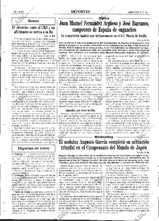 ABC SEVILLA 02-11-1994 página 98