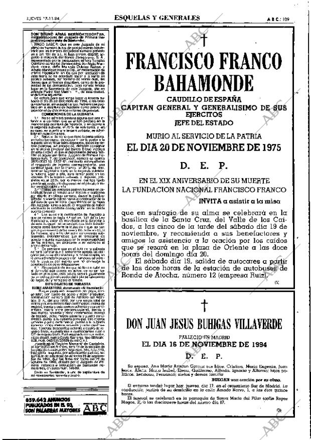 ABC MADRID 17-11-1994 página 109
