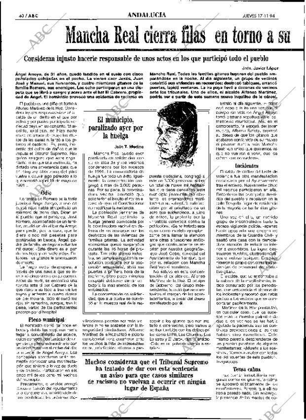 ABC SEVILLA 17-11-1994 página 40