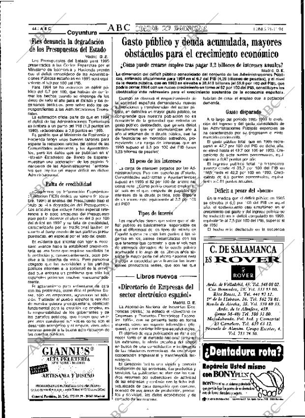ABC MADRID 21-11-1994 página 44