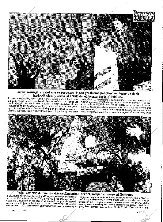 ABC MADRID 21-11-1994 página 5