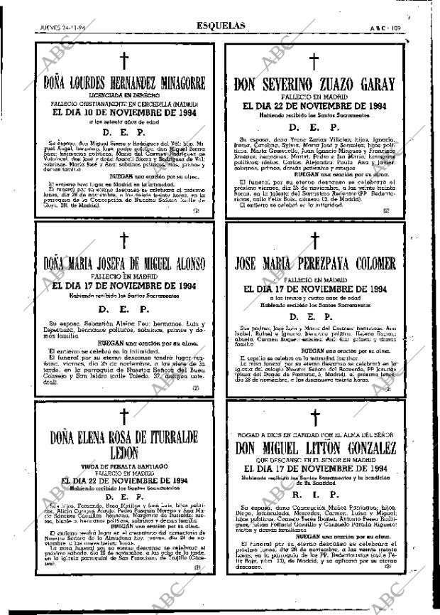 ABC MADRID 24-11-1994 página 109
