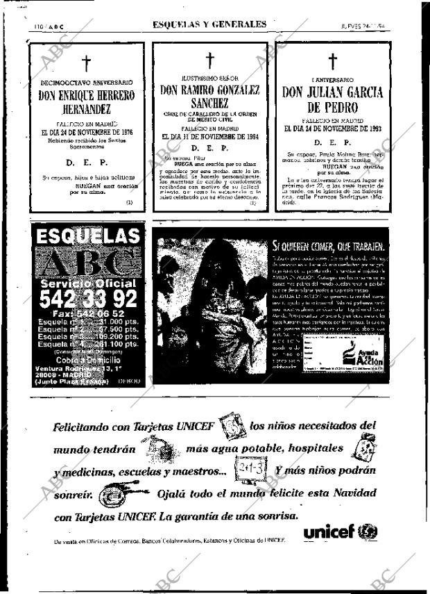 ABC MADRID 24-11-1994 página 110