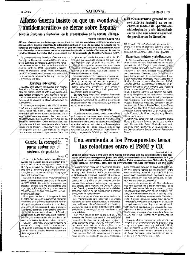 ABC MADRID 24-11-1994 página 26