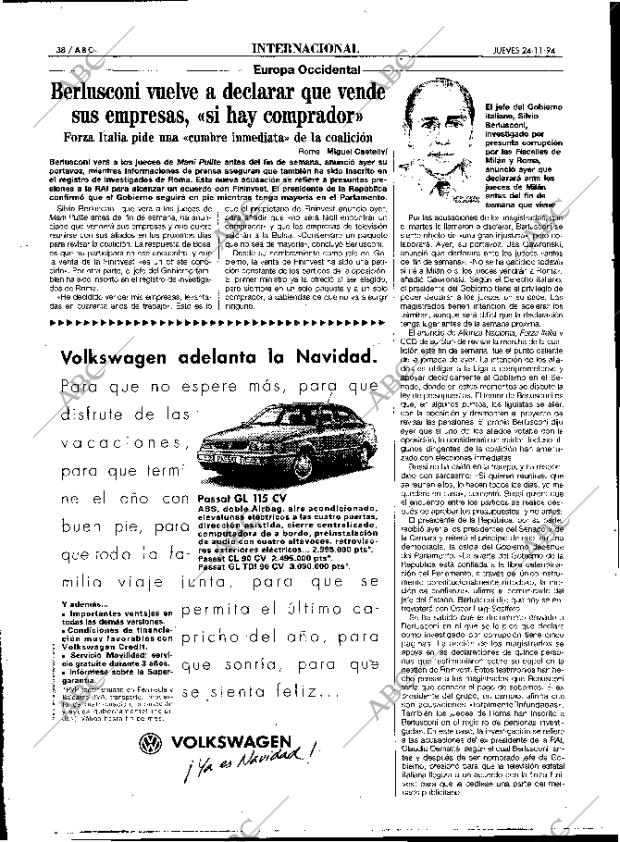 ABC MADRID 24-11-1994 página 38