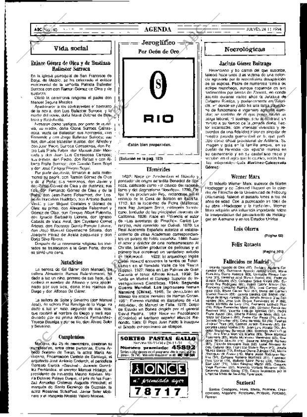 ABC MADRID 24-11-1994 página 80