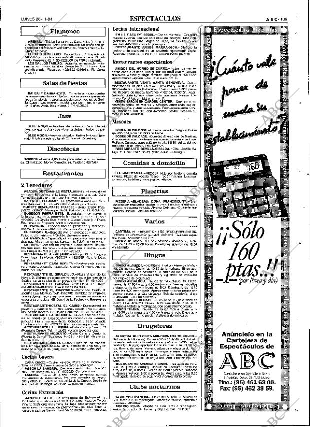 ABC SEVILLA 28-11-1994 página 109