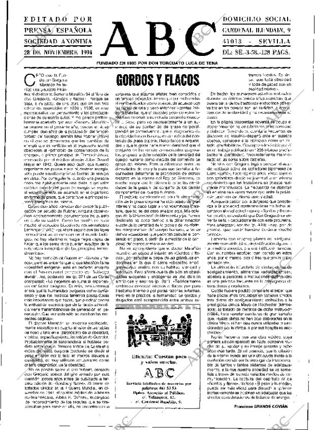 ABC SEVILLA 28-11-1994 página 3