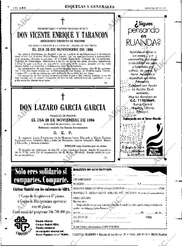 ABC MADRID 29-11-1994 página 110