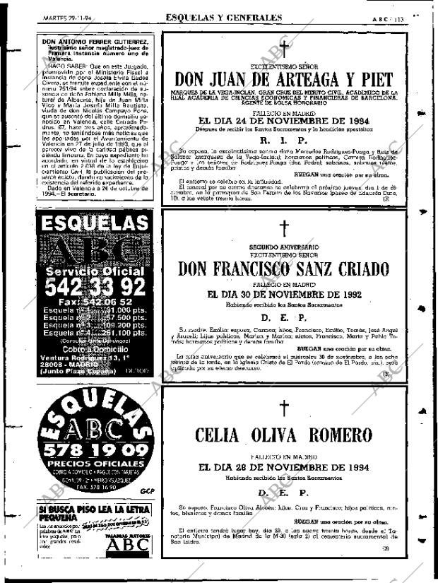 ABC MADRID 29-11-1994 página 113
