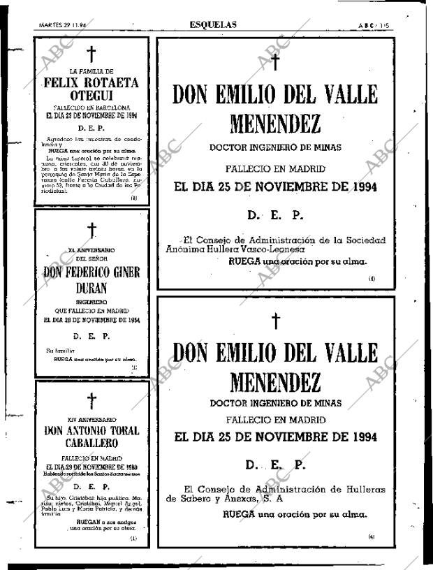 ABC MADRID 29-11-1994 página 115