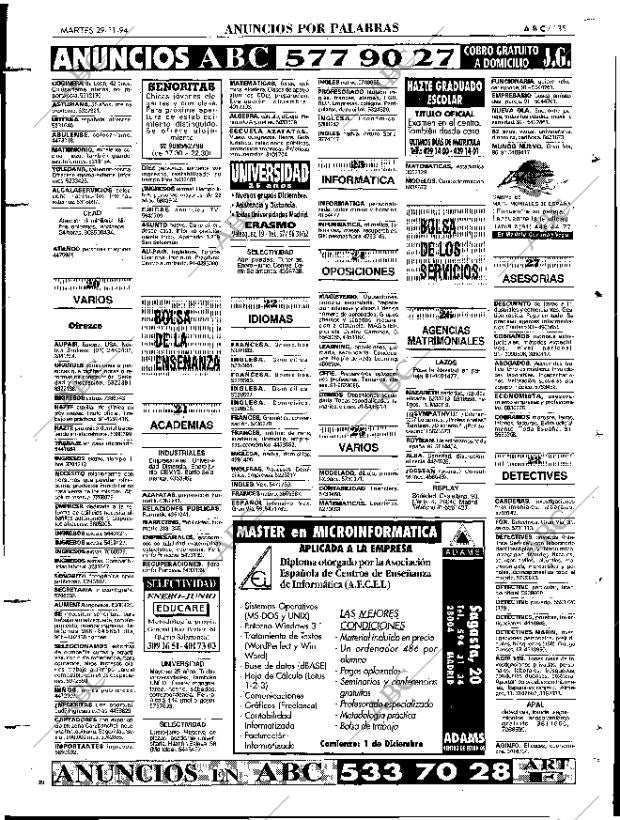 ABC MADRID 29-11-1994 página 135