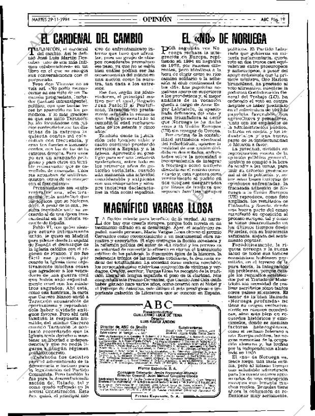 ABC MADRID 29-11-1994 página 19