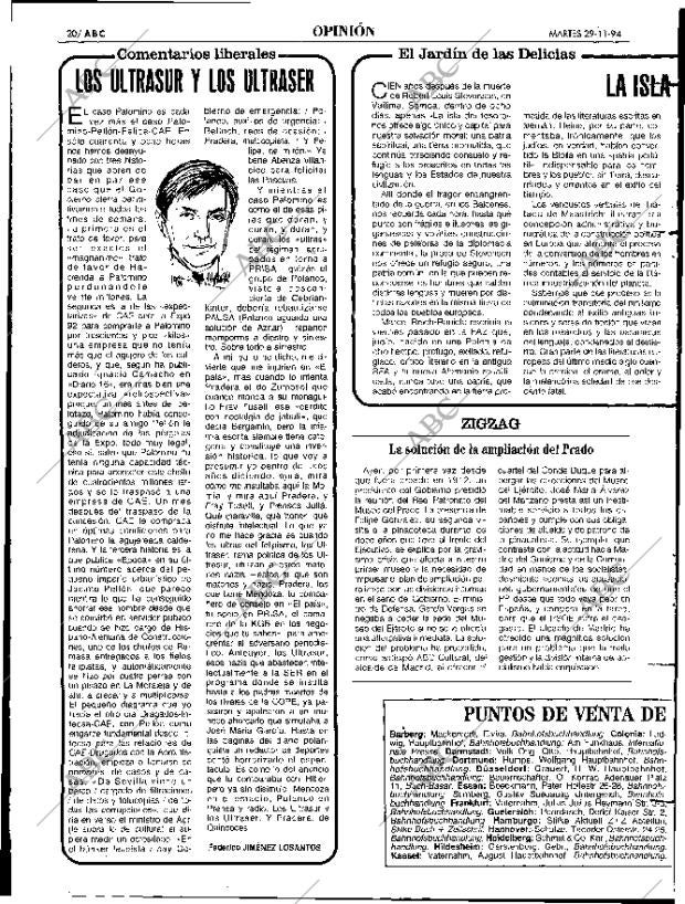 ABC MADRID 29-11-1994 página 20