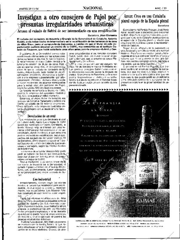 ABC MADRID 29-11-1994 página 25