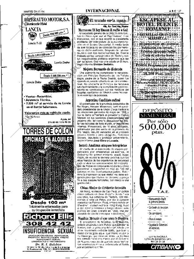 ABC MADRID 29-11-1994 página 37
