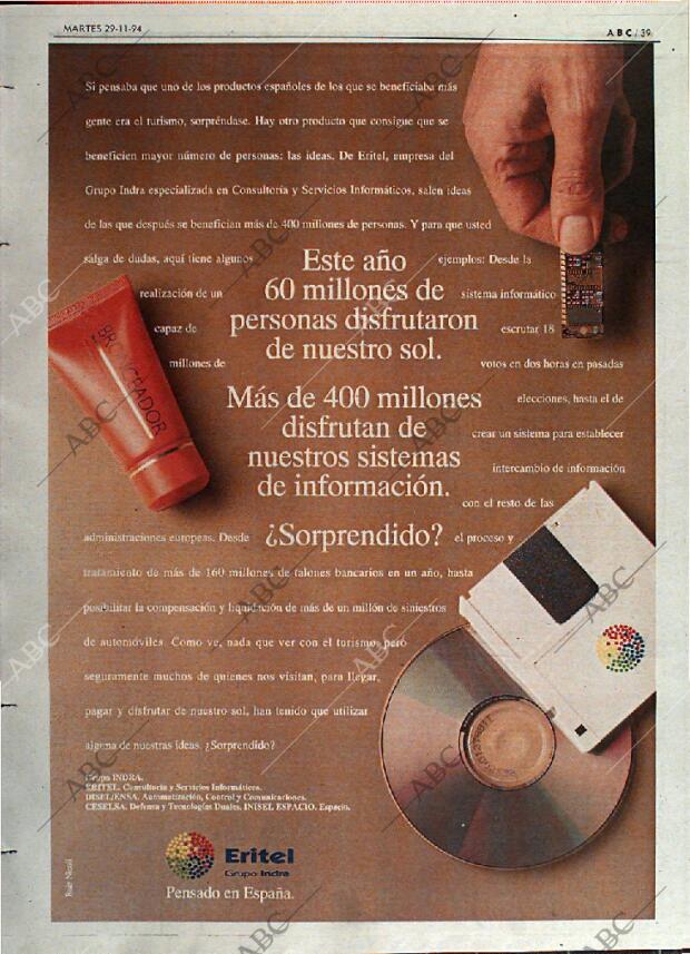 ABC MADRID 29-11-1994 página 39