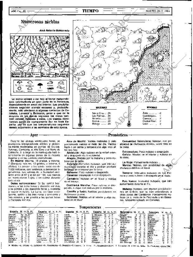 ABC MADRID 29-11-1994 página 40