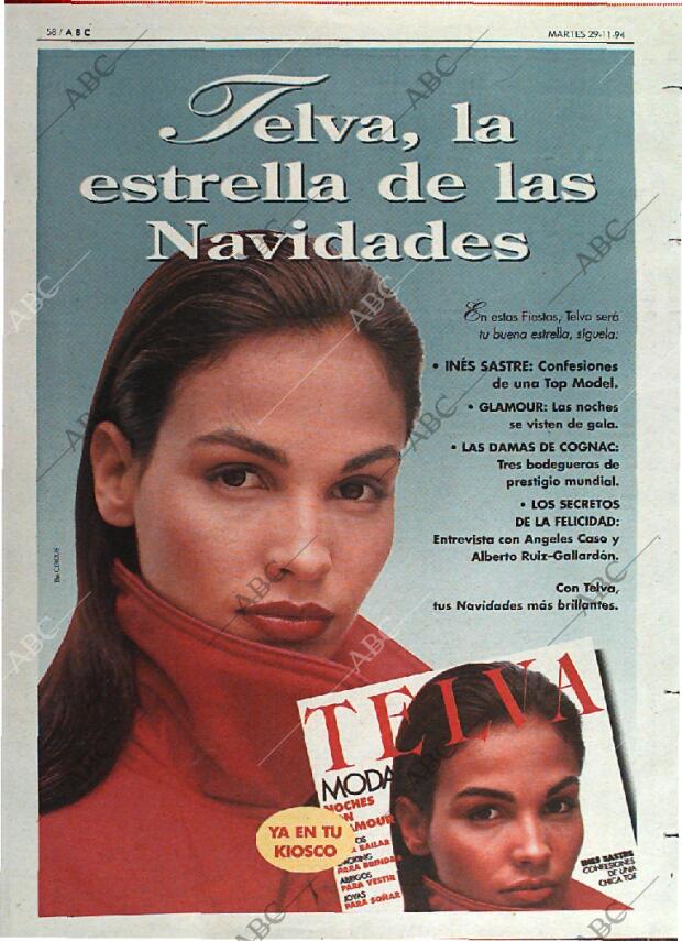 ABC MADRID 29-11-1994 página 58