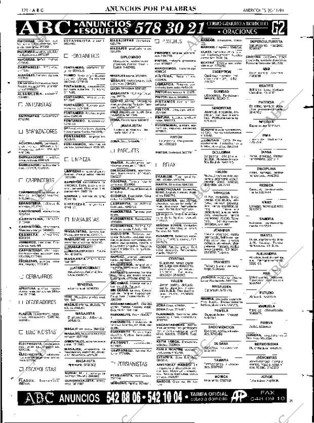 ABC MADRID 30-11-1994 página 128