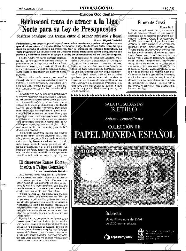ABC MADRID 30-11-1994 página 33