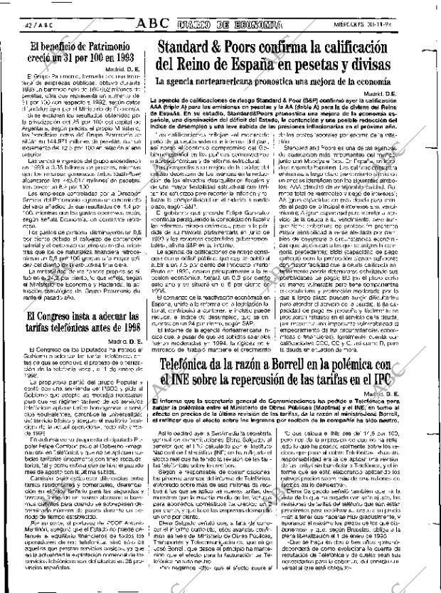 ABC MADRID 30-11-1994 página 42