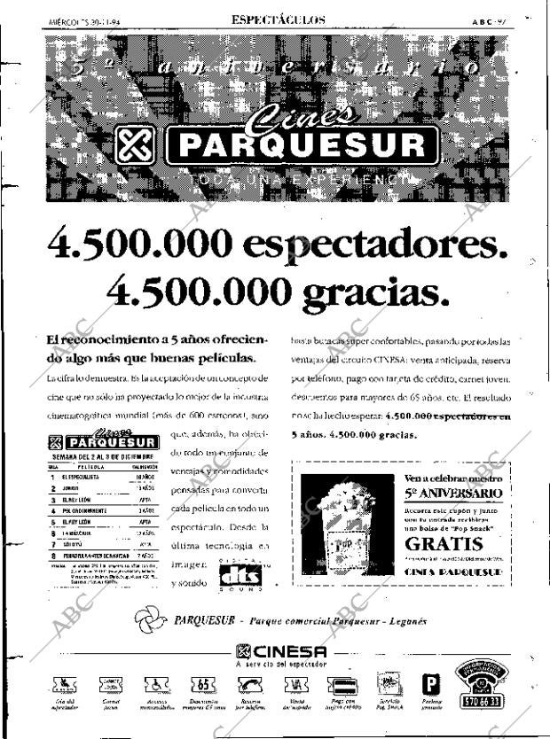 ABC MADRID 30-11-1994 página 97