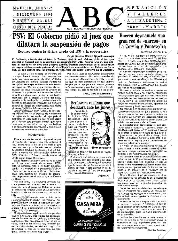 ABC MADRID 01-12-1994 página 17
