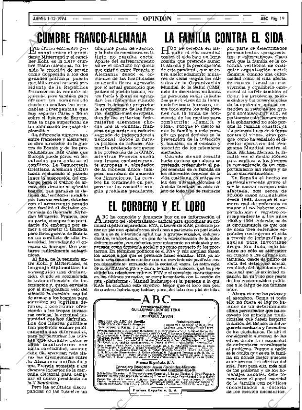 ABC MADRID 01-12-1994 página 19