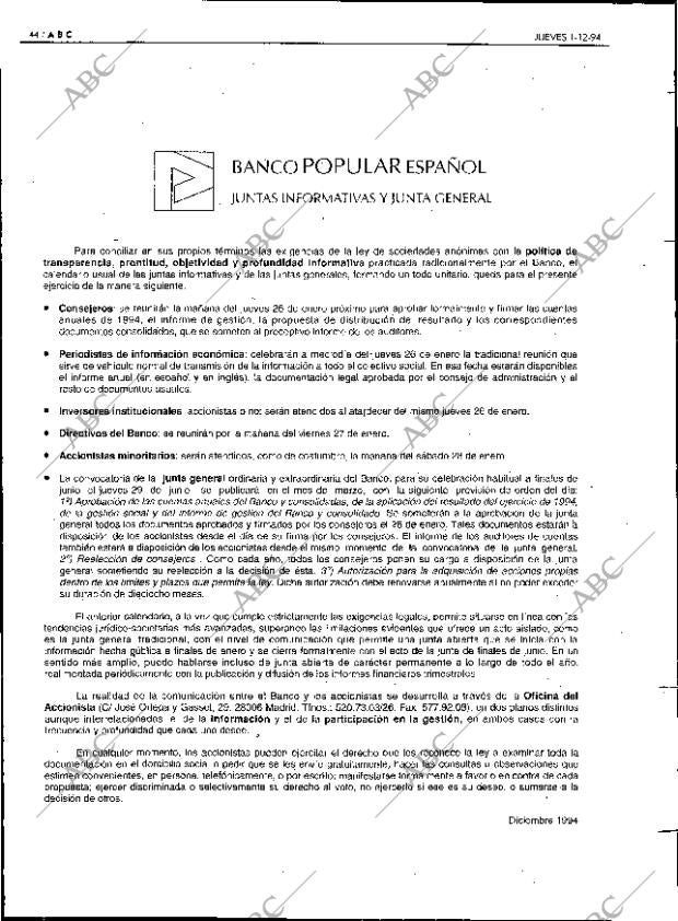 ABC MADRID 01-12-1994 página 44