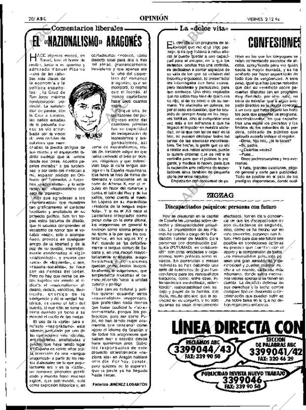 ABC MADRID 02-12-1994 página 20