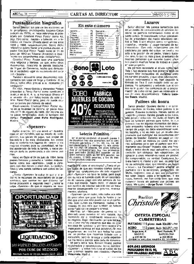 ABC MADRID 03-12-1994 página 16