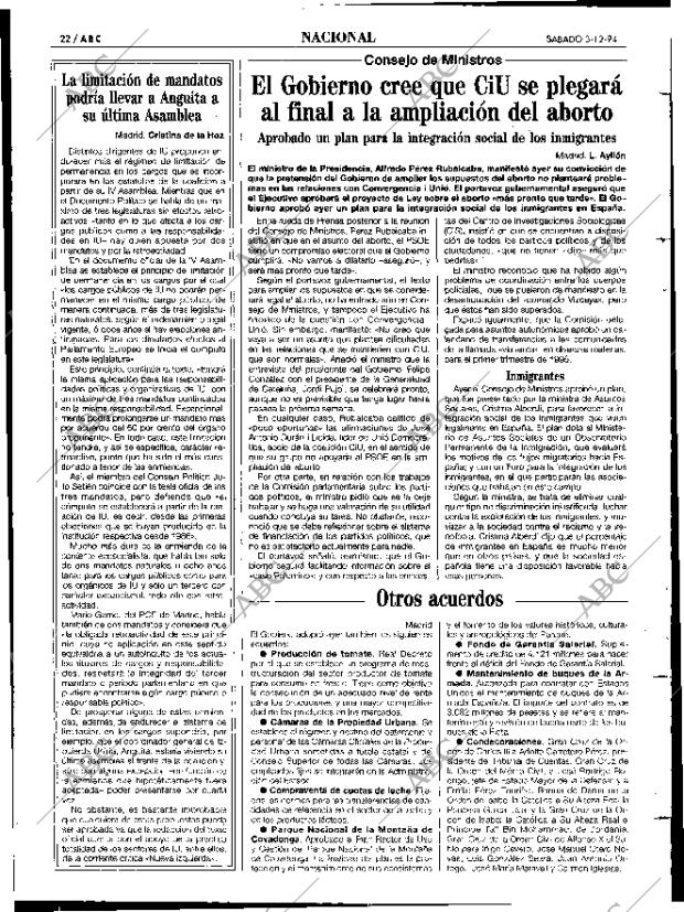 ABC MADRID 03-12-1994 página 22