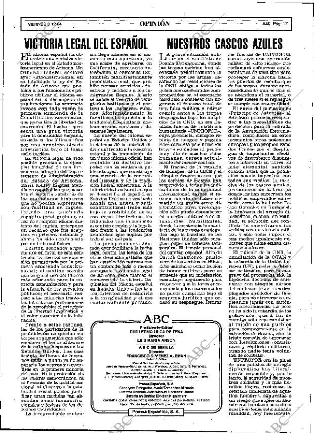 ABC SEVILLA 09-12-1994 página 17