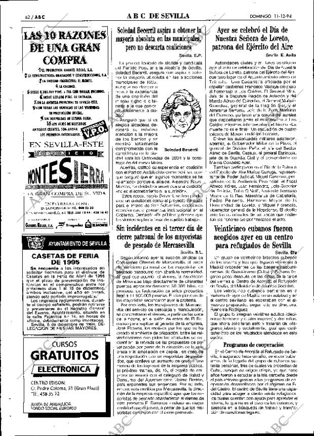 ABC SEVILLA 11-12-1994 página 62