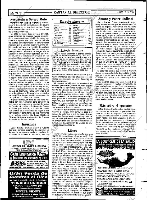 ABC MADRID 12-12-1994 página 16