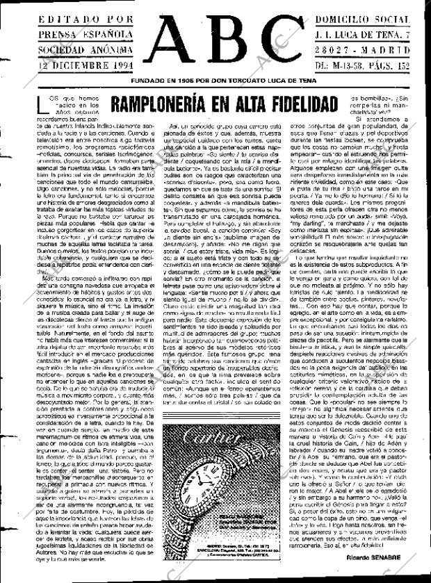 ABC MADRID 12-12-1994 página 3