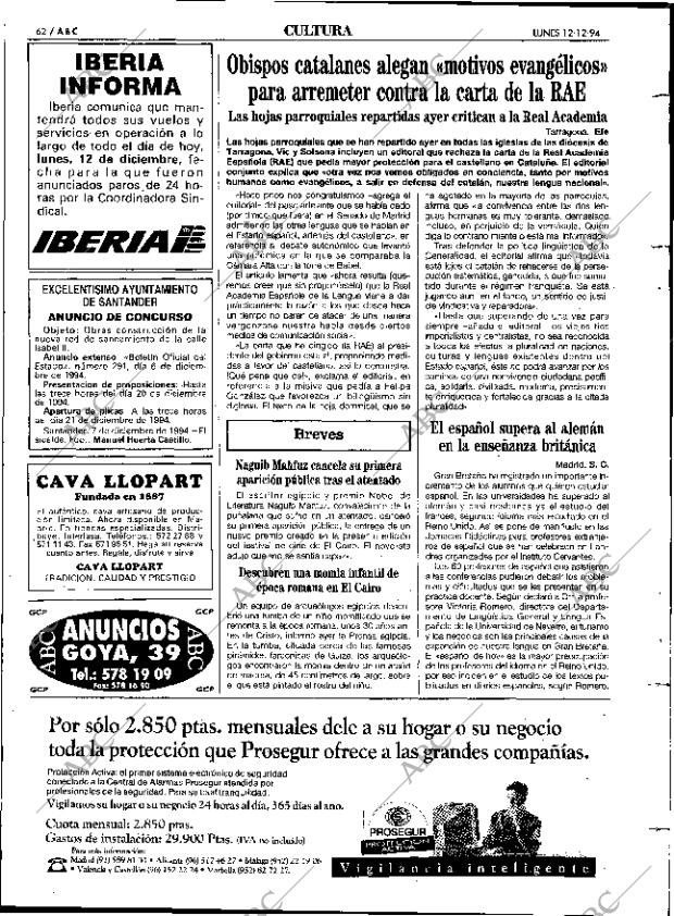 ABC MADRID 12-12-1994 página 62