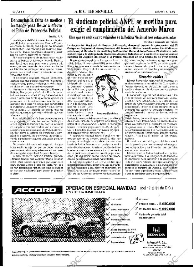 ABC SEVILLA 15-12-1994 página 50