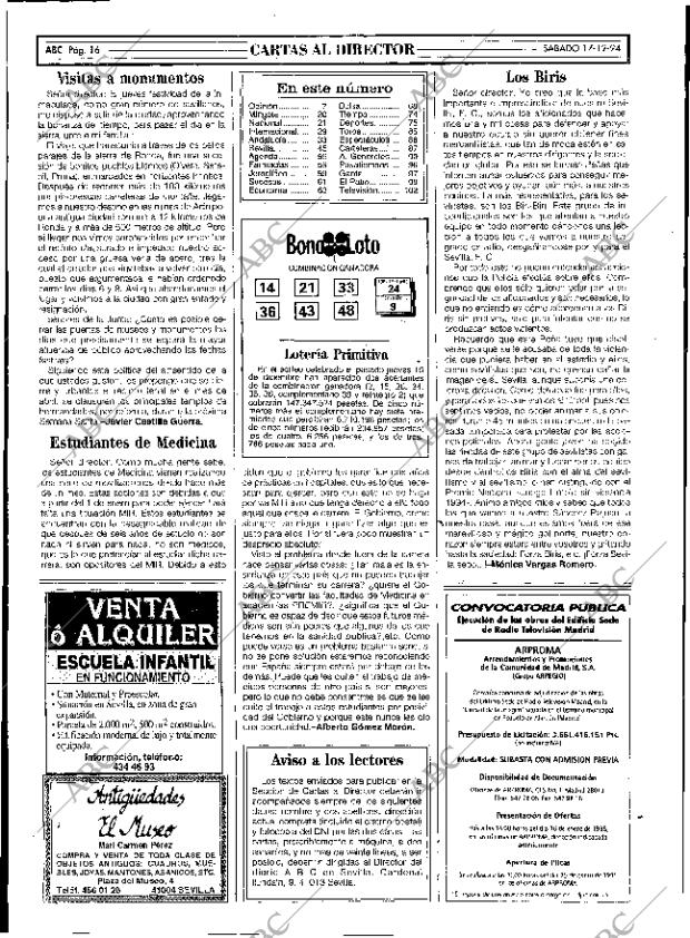 ABC SEVILLA 17-12-1994 página 16