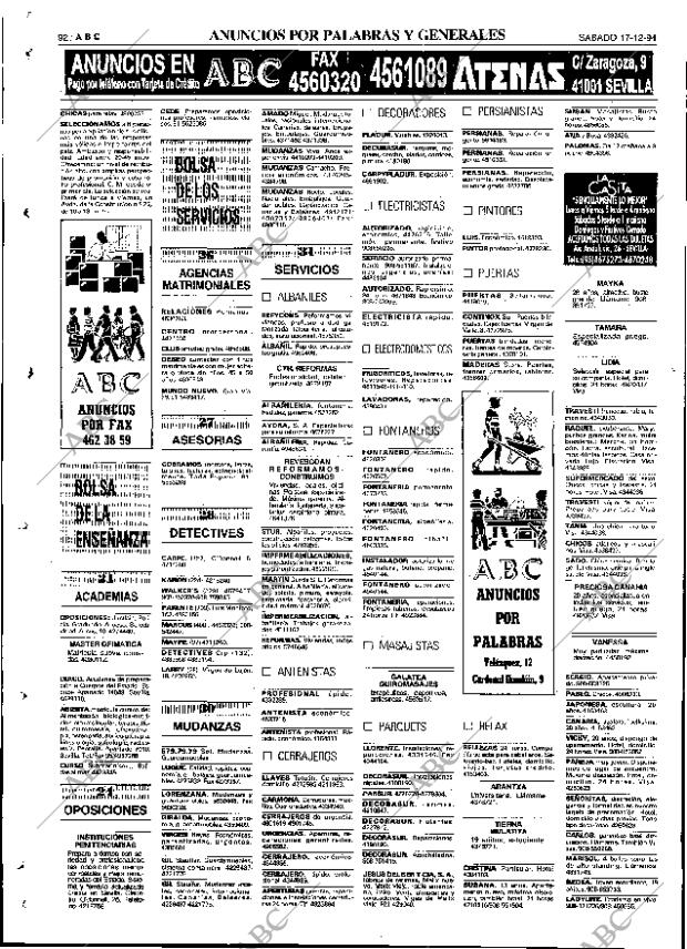 ABC SEVILLA 17-12-1994 página 92