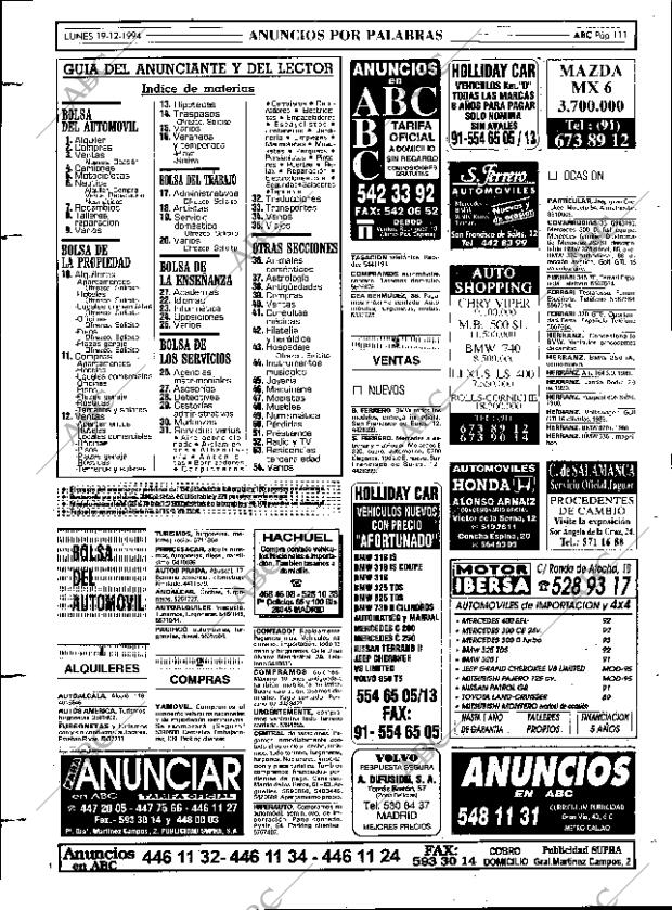 ABC MADRID 19-12-1994 página 111