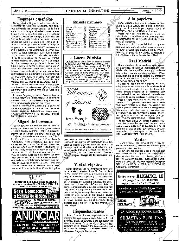 ABC MADRID 19-12-1994 página 18