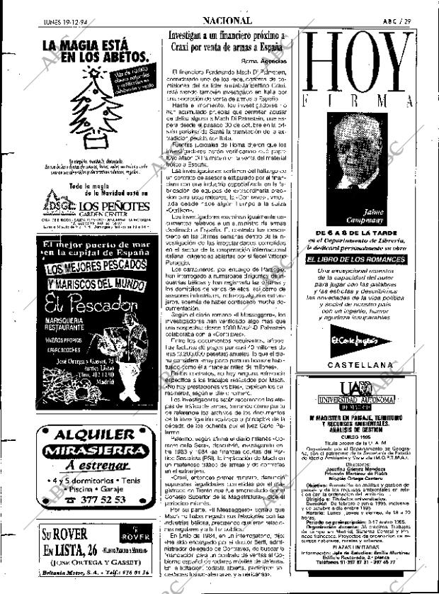 ABC MADRID 19-12-1994 página 29