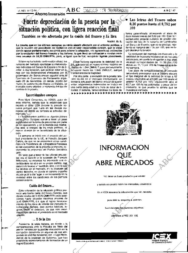 ABC MADRID 19-12-1994 página 47