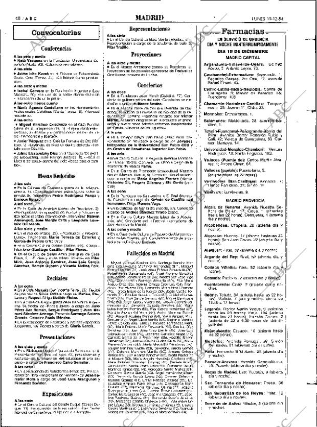 ABC MADRID 19-12-1994 página 68