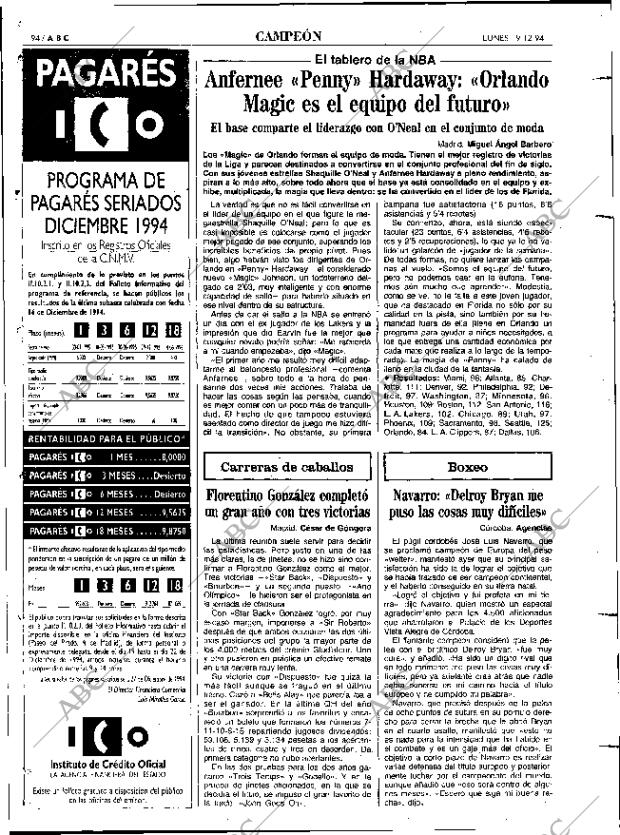 ABC MADRID 19-12-1994 página 94