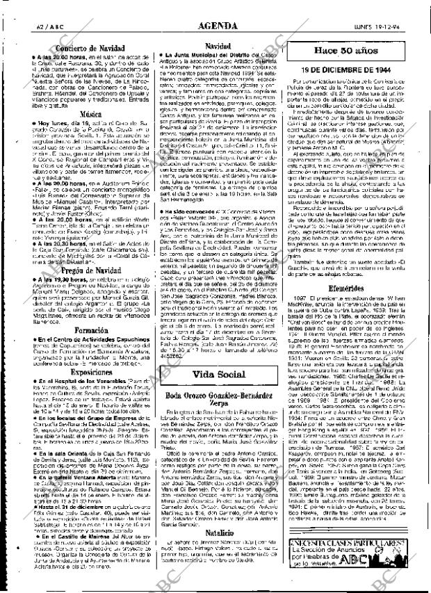 ABC SEVILLA 19-12-1994 página 62