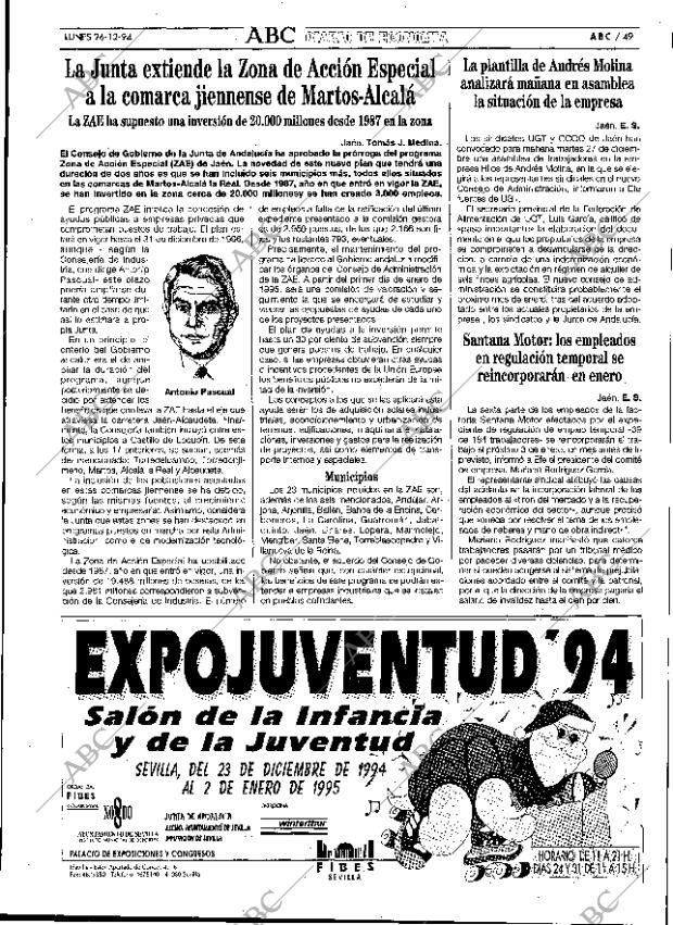 ABC SEVILLA 26-12-1994 página 49