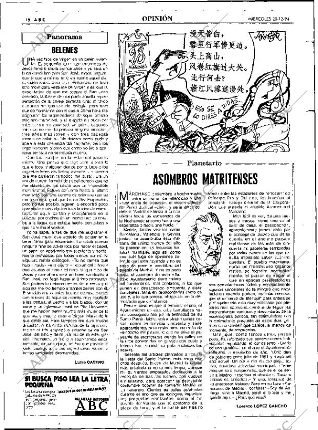 ABC MADRID 28-12-1994 página 18